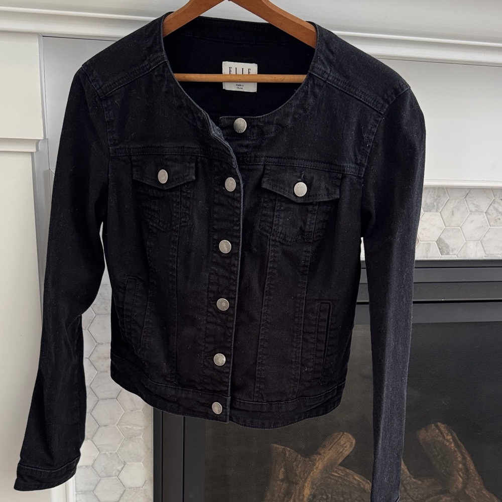 Elle Classic Black Jean Jacket